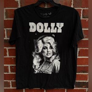 Dolly Parton Men's XL Black Short Sleeve Portrait Graphic Crewneck T-Shirt T3